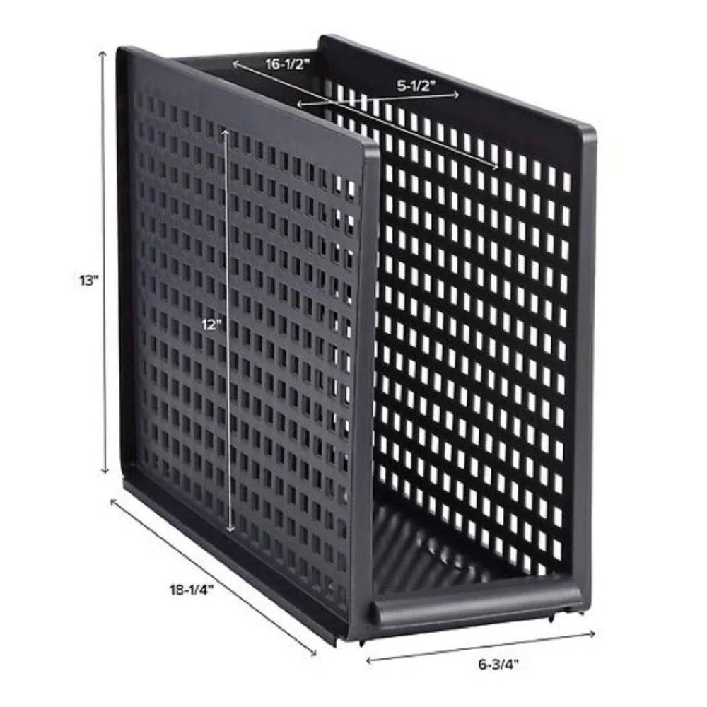 The Container Store Like-It Modular Tall Narrow Bin, Smoke Gray